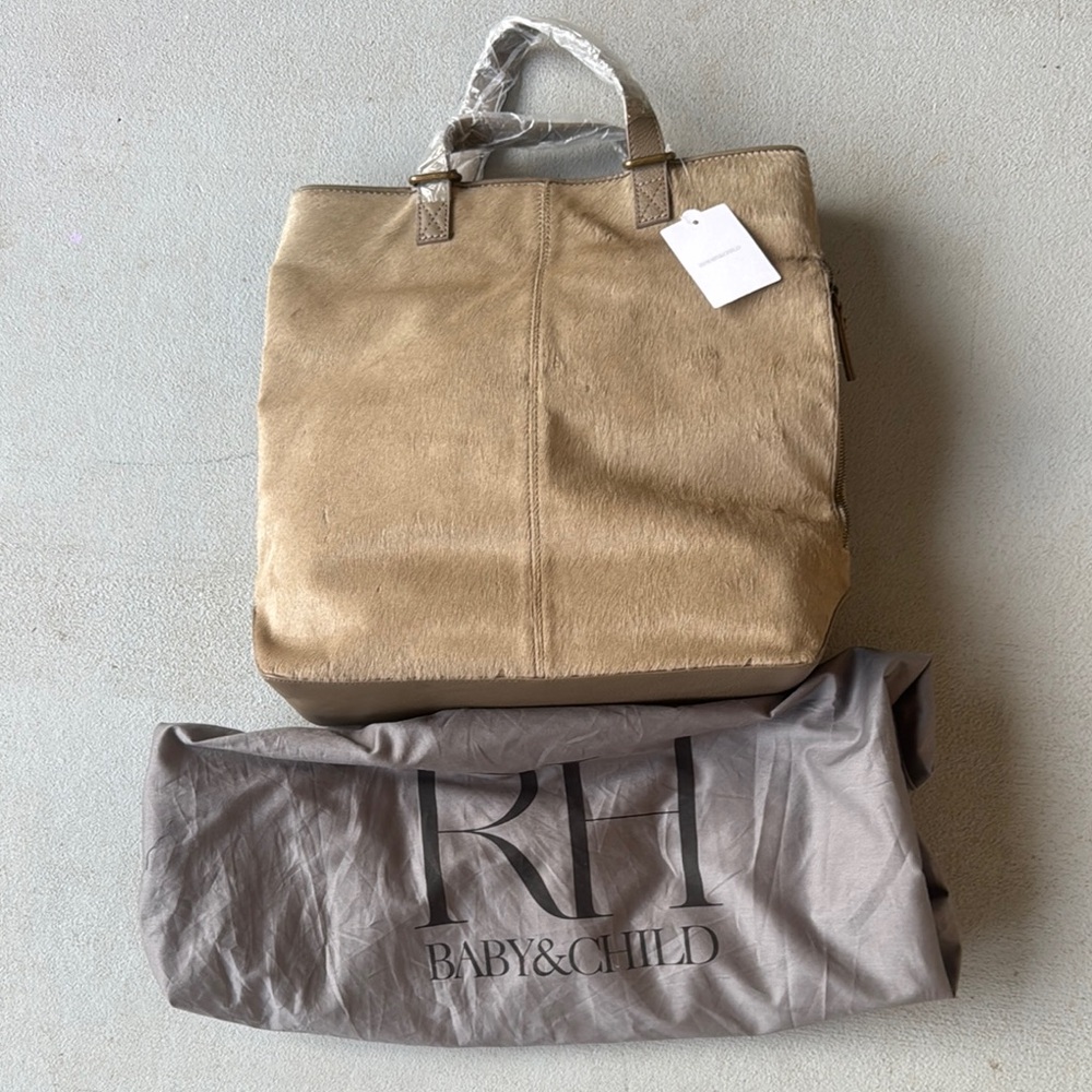 NEW Restoration Hardware Premium Leather Diaper Bag Convertible Backpack